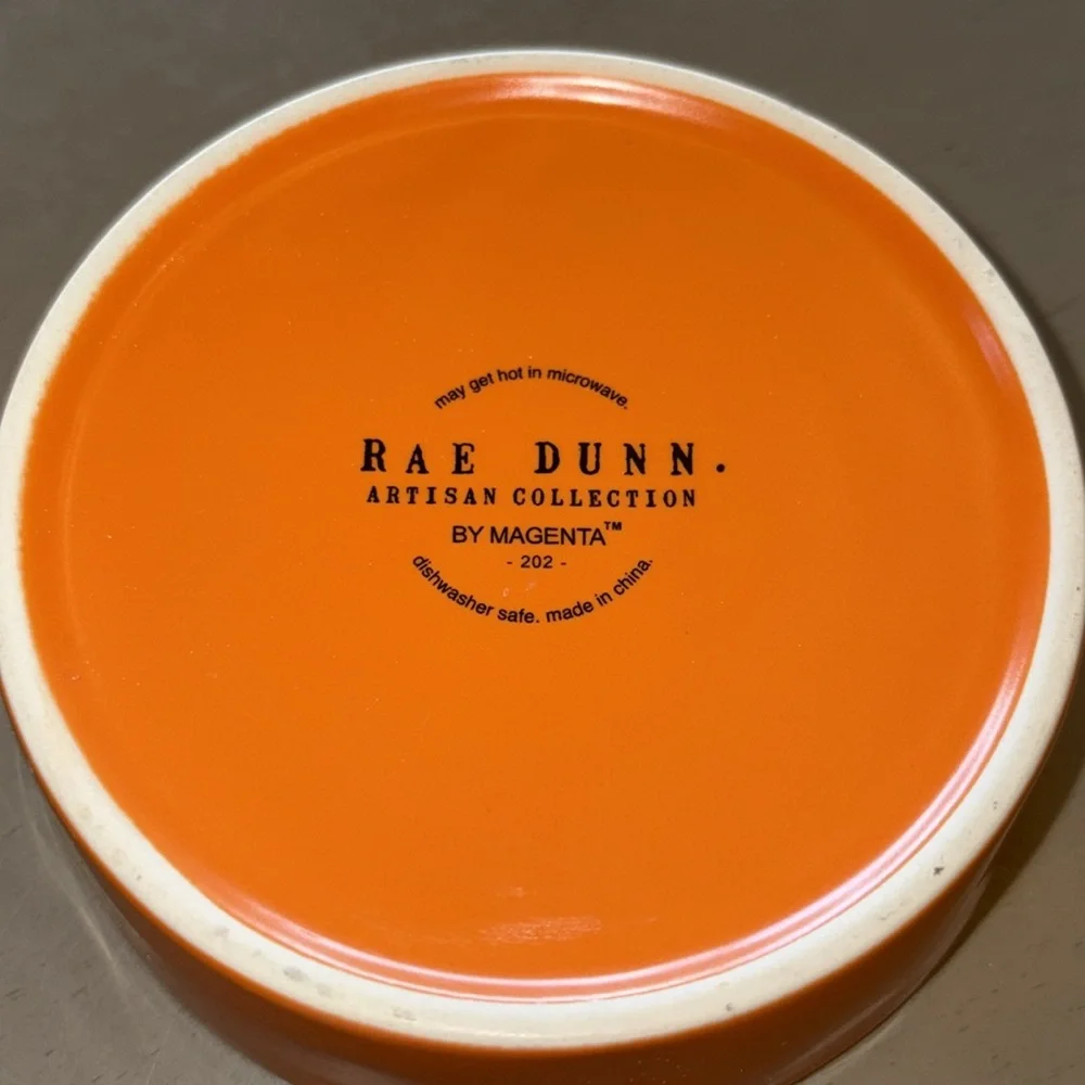 Rae Dunn vibrant orange